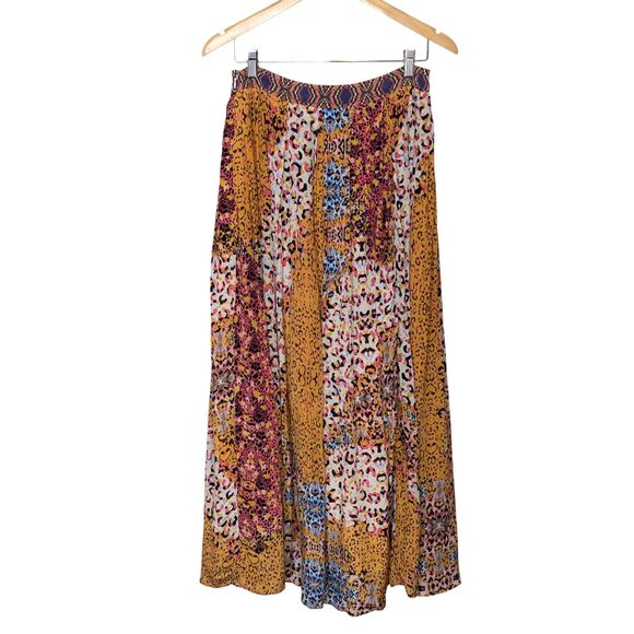 Anthropologie X Bhanuni by Jyoti Panthera Maxi Skirt Pleated Flowy Boho Animal - Picture 5 of 12